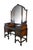Gothic Antique Jacobean Gothic American Walnut Vanity Dressing Table Tri Fold Mirror For Sale - Image 3 of 18