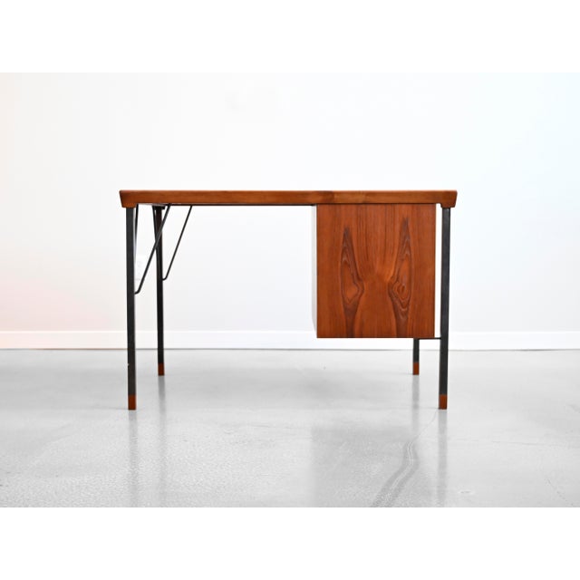 Mid-Century Modern Vintage Teak Writing Desk by Peter Hvidt for John Stuart For Sale - Image 3 of 10