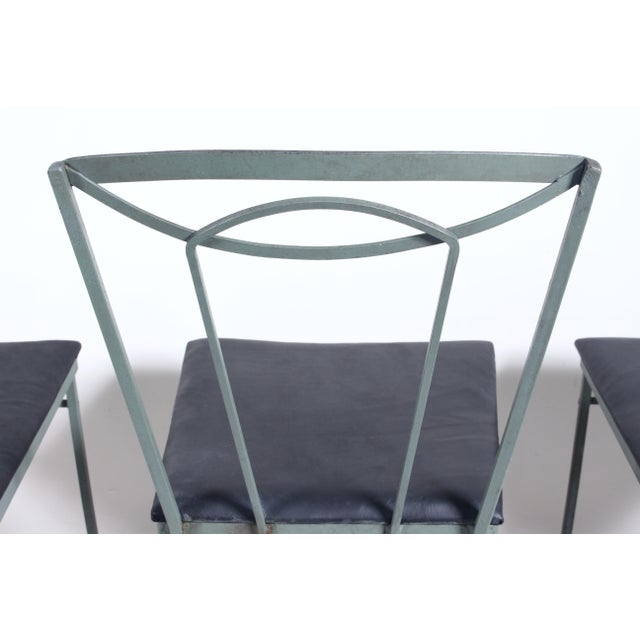 Set of 4 Tempestini for Salterini Wrought Iron Dining Side Chairs, C. 1940 For Sale - Image 10 of 12