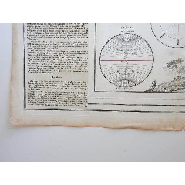 French 1766 Hand Colored French Climate Map of Earth For Sale - Image 3 of 11
