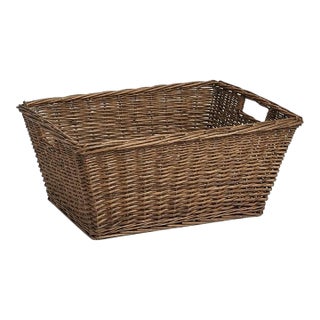 French Wicker Baker Basket For Sale