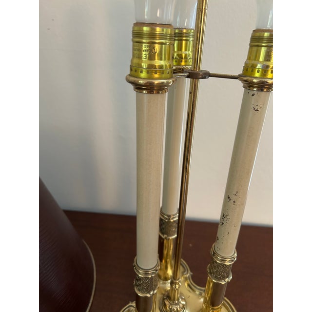 Stiffel Vintage Brass Bouillotte Table Lamp by Stiffel For Sale - Image 4 of 12