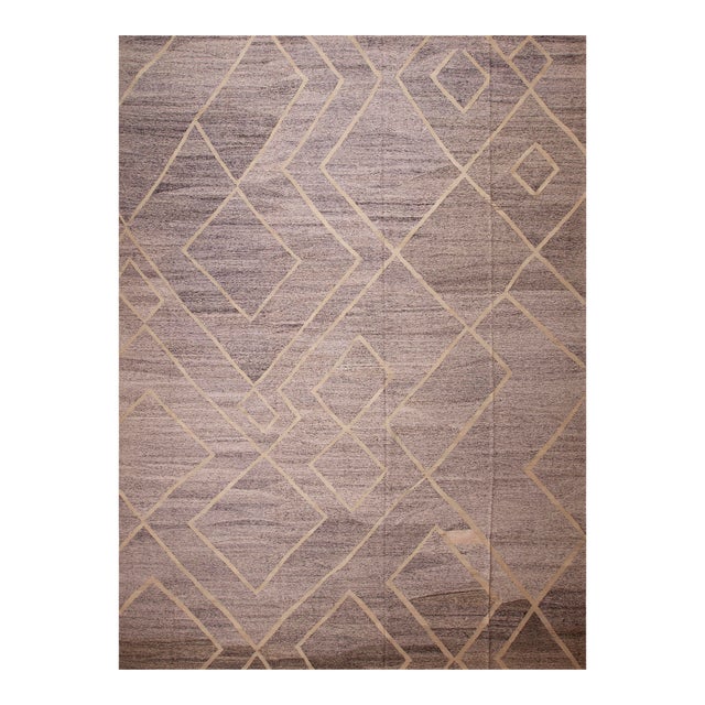 Modern Geometric Tribal Kilim Rug For Sale