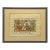 Framed Hand-Painted Egyptian Papyrus King Tutankhamun and Queen Ankhesenamun in a Traditional Royal Hunting Scene by Khedn For Sale