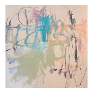 Sarah Trundle, Contemporary Abstract Painting, "Late to the Party" For Sale