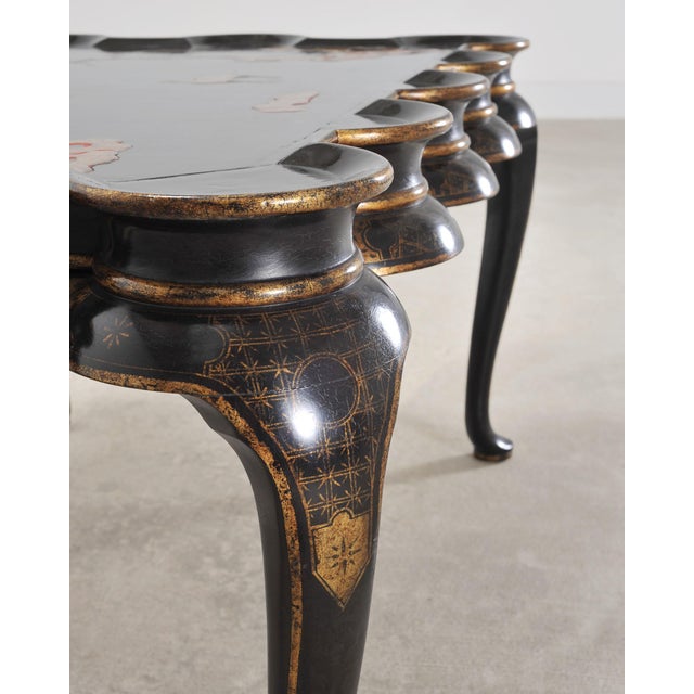 Rose Tarlow Scalloped Coffee Table Chinoiserie Lacquered For Sale - Image 16 of 18