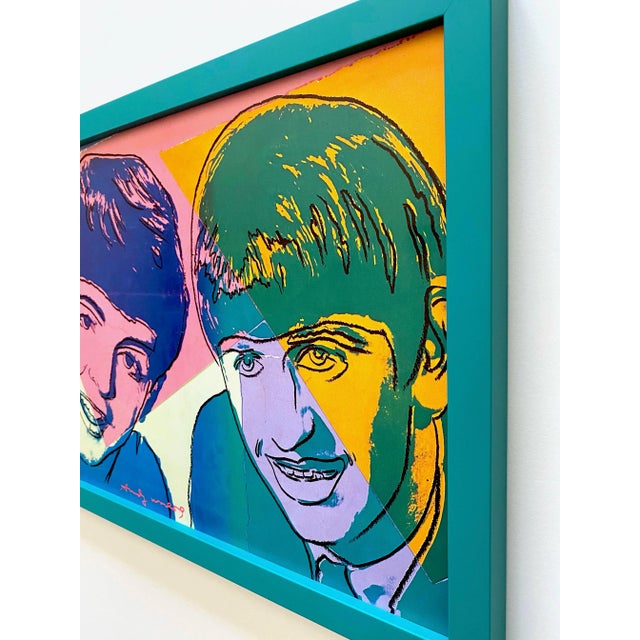 Andy Warhol Vintage 1980 First Edition Lithograph Print " the Beatles " Framed Pop Art Poster For Sale - Image 10 of 13