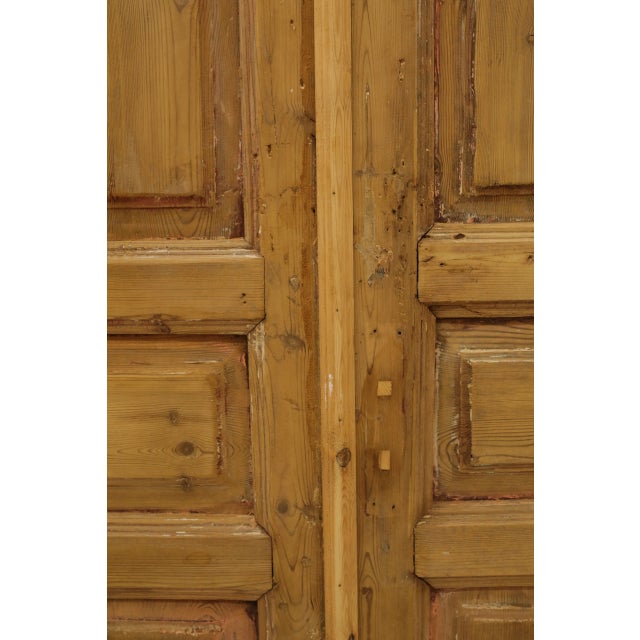Rustic European Late 19th Century Double French Doors - a Pair For Sale - Image 3 of 5