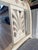 Wood Late 19th Century French Directoire Style Painted Bench With Light Blue Upholstery For Sale - Image 7 of 10