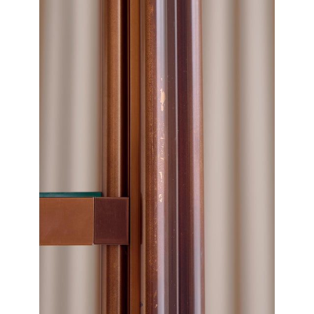 Metal The Vintage Rose Gold Toned Brass Etagere For Sale - Image 7 of 9