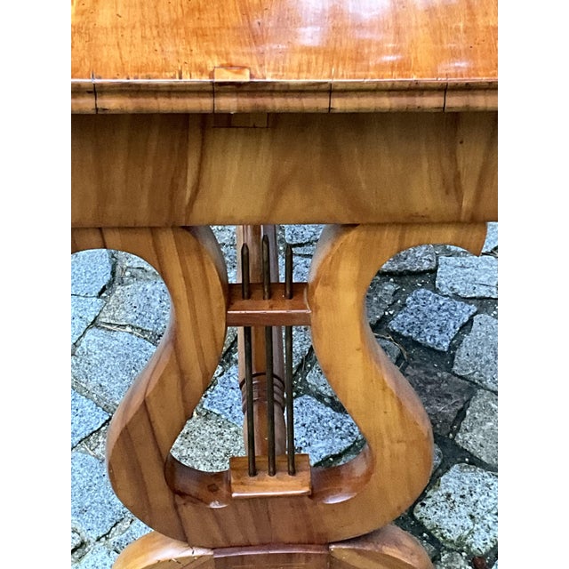 Wood Biedermeier Lyra Writing Desk in Cherrywood, 1830 For Sale - Image 7 of 18