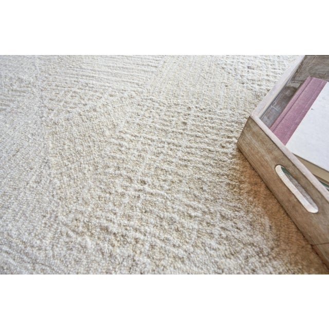 2020s Exquisite Rugs Monaco Tufted New Zealand Wool & Cotton Beige/Ivory Rug-10'X14' For Sale - Image 5 of 7