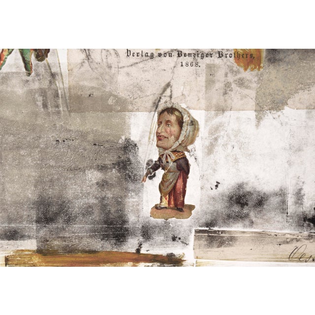 "Oesterreich Ii" Contemporary Monotype With Chine Colle and Watercolor by Michael Pauker For Sale In Monterey, CA - Image 6 of 8