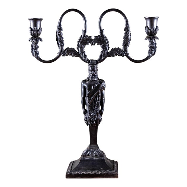 Berlin Iron Candleholder after Karl Friedrich Schinkel, 19th Century For Sale