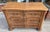 Wood 19th Century Carved Bell Flower European 3 Draw Chest Commode Dresser Brass Pull For Sale - Image 7 of 12