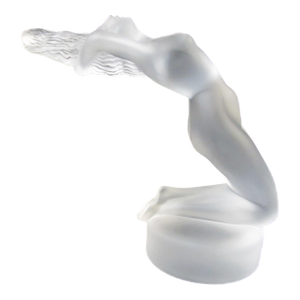 Lalique Crystal Art Deco Chrysis Nude Female Car Mascot Figurine Sculpture