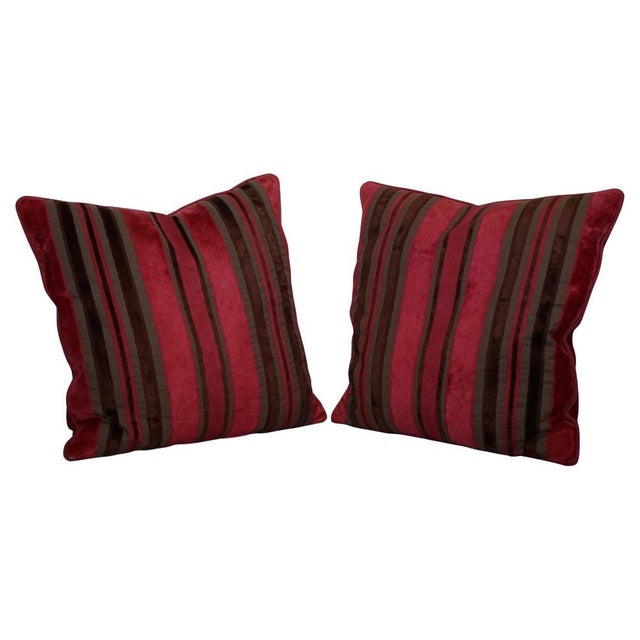 Stripey Scatter Cushions by Alexander & James Hudson, Set of 2 For Sale - Image 11 of 11