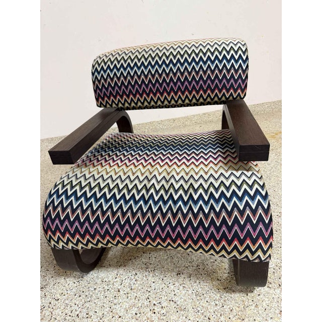 Missoni-Style Home Zigzag Lounge Chairs (Pair) -- Mint Condition For Sale - Image 12 of 13