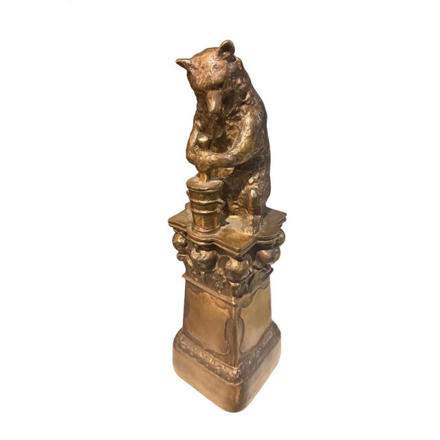Bergman, The Bear with the Pestle, 1890s, Bronze For Sale - Image 5 of 5