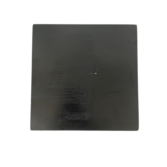 Wood Chinese Black Lacquered Wood Tissue Box With Landscape Scenes. Chinoiserie For Sale - Image 7 of 7