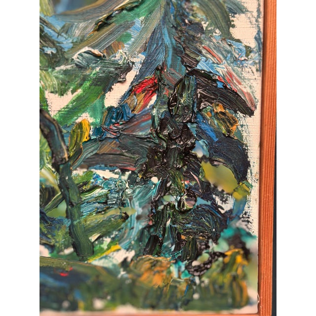 Lush Landscape , 1950s, Oil on Canvas, Framed For Sale - Image 6 of 18
