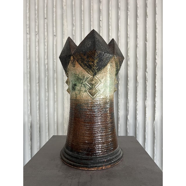 Large Sculptural Ceramic Chess Set from Maria Kenarova, Set of 32 For Sale - Image 11 of 18