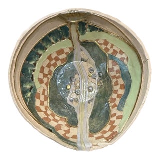 Large Handbuilt Studio Pottery Bowl by Karen Kappell – Sculptural Abstract Ceramic Art For Sale