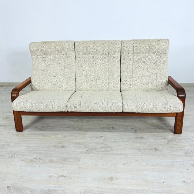 Mid-Century Modern Danish Three-Seater Sofa by Hs Design For Sale - Image 3 of 9