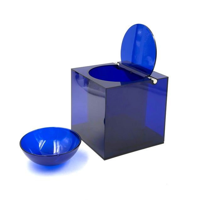 1970s Space Age Blue Plastic Ice Bucket, Studio Opi, Cini & Nils Italy, Circa 1970s For Sale - Image 5 of 12