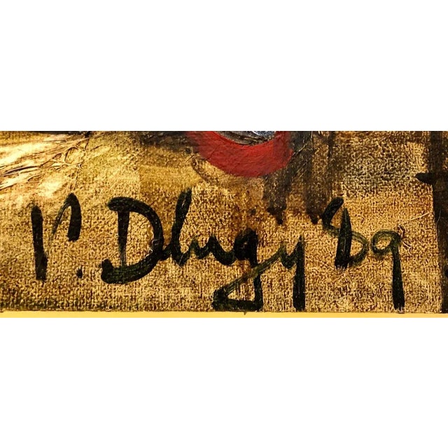 Paint Vitaly Dlugy White Chair, 1989 Oil on Canvas For Sale - Image 7 of 13