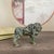 Bronze Lion Sculpture – 3.1" Verdigris Patina Animal Figure For Sale - Image 4 of 11