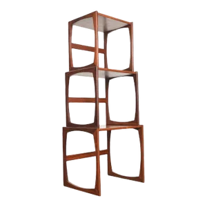 Set of 3 G Plan Quadrille Nesting Tables in Teak