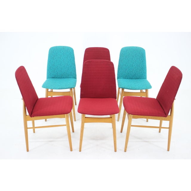 Ash Dining Chairs, Czechoslovakia, 1960s, Set of 6 For Sale - Image 14 of 15