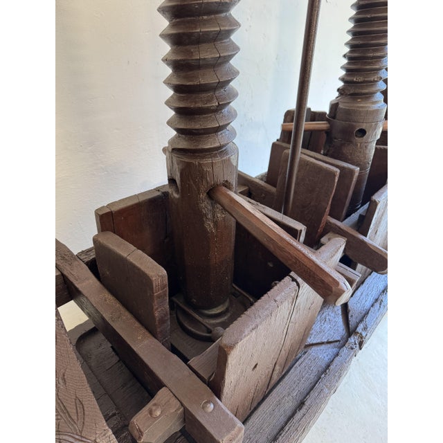 Large Antique Rustic Wine Press For Sale - Image 11 of 18