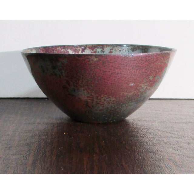 1980s Copper Enamel Bowl Circa 80s For Sale - Image 5 of 6