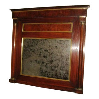 Antique Empire Style Mantelpiece Mirror, Early 19th Century For Sale