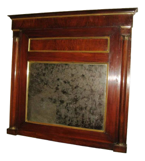 Antique Empire Style Mantelpiece Mirror, Early 19th Century