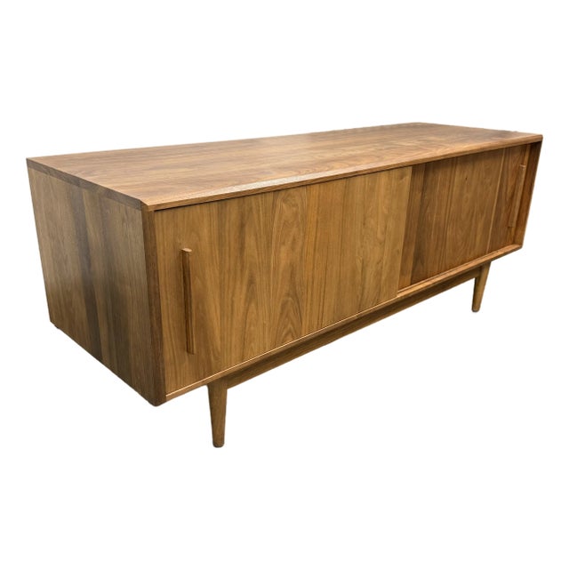 Room & Board Grove Walnut Media Cabinet For Sale