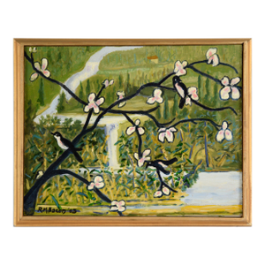 "Three Birds" - Original Oil on Masonite by Richard M Bacon