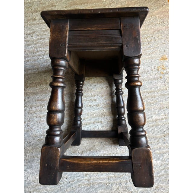 English Oak Joint Stool, 19th Century For Sale In Philadelphia - Image 6 of 11