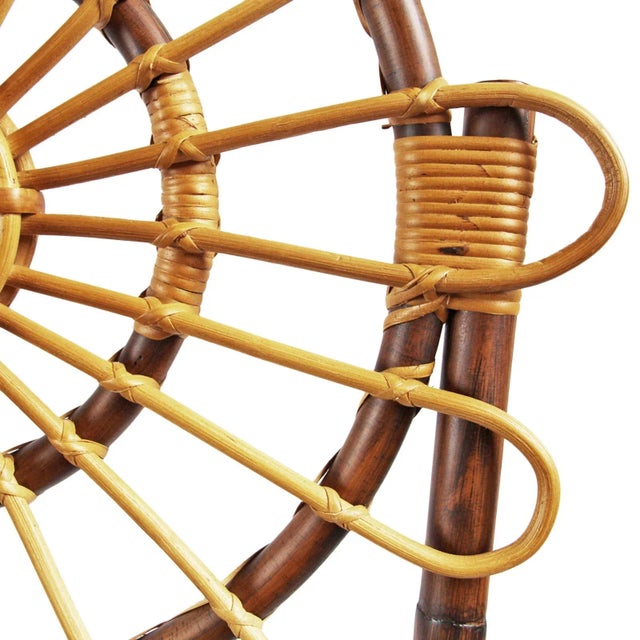 Vintage Tall Bamboo Boho Sunflower Chair For Sale In Los Angeles - Image 6 of 7