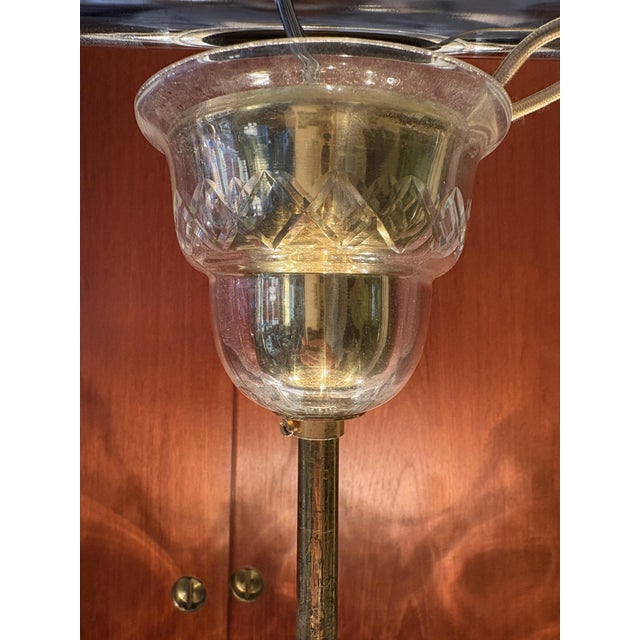 Gold Brass and Crystal Glass Chandelier from Palwa, 1970s For Sale - Image 8 of 10