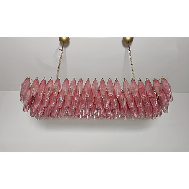 Pink Alabaster Murano Glass Poliedri Chandelier by Carlo Scarpa, 1990 For Sale - Image 9 of 18