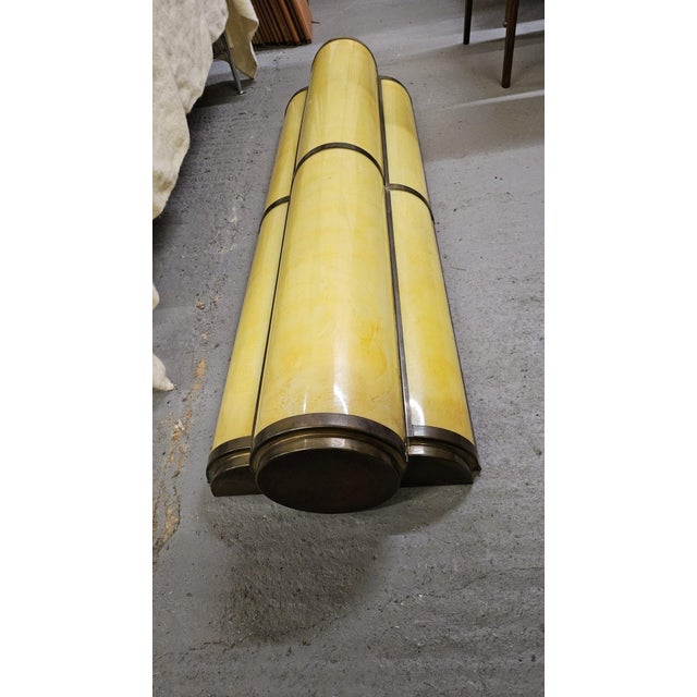 Large Art Deco Triple Tube Odeon Style Ceiling Lights from Casino Cherbourg, 1930s For Sale - Image 4 of 7