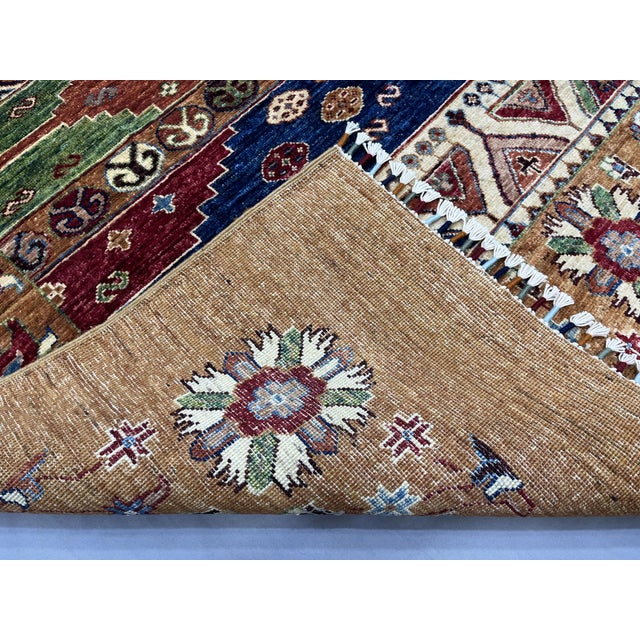 6'10" X 10'2" Persian Style Tribal Striped Area Rug For Sale - Image 16 of 16