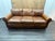 Traditional Rh Original Lancaster Leather 3-Cushion Sofa – 7' Petite 38"d | Italian Brompton Cocoa | Down-Feather | Pre-Owned For Sale - Image 3 of 18