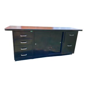 Vintage Mid Century Modern Metal Tanker Credenza