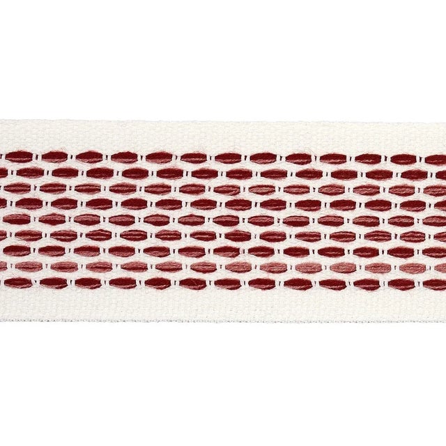 Schumacher Schumacher Portola Tape Indoor/Outdoor in Rose For Sale - Image 4 of 4