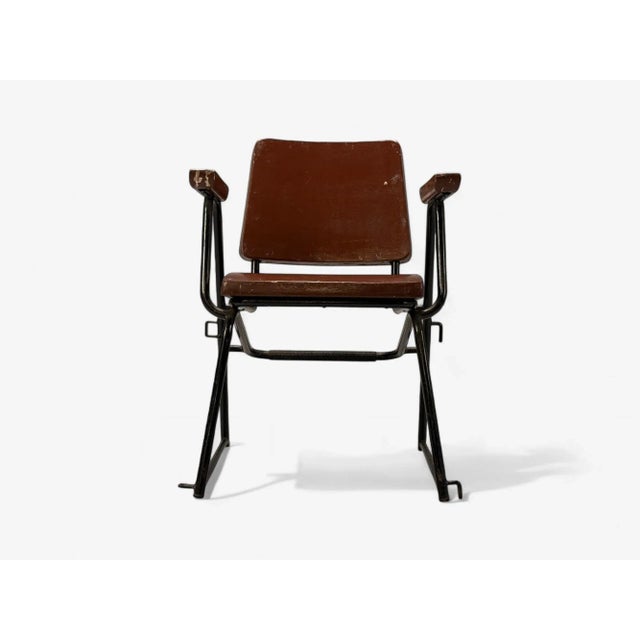 Studio Bbpr, Lacquered Iron, Wood, Twelve Armchairs, Italy, 1960s For Sale - Image 11 of 17