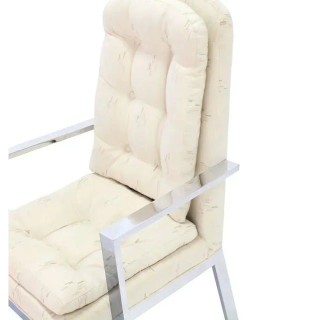 Mid 20th Century Vintage Mid Century Chrome and Upholstery Dining Chairs- Set of 6 For Sale - Image 5 of 11